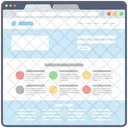 Blog Web Wireframe Web Conception Web Icône