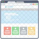 Blog Web Wireframe Web Conception Web Icône