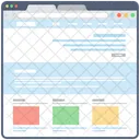 Blog Web Wireframe Web Conception Web Icône