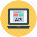 API Interfaz De Programacion De Aplicaciones Pantalla De Portatil Icono