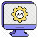 Interfaz API De Computadora Interfaz API Desarrollo De Aplicaciones Icono