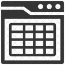 Diagrama De Flujo Tabla Hoja De Calculo Icon