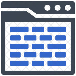 Interfaz de firewall del sitio web  Icono