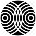 Interferenz Kollisionswellen Eindringen Symbol