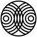 Interferenz Kollisionswellen Eindringen Symbol
