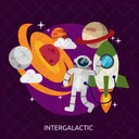 Intergalactic Space Universe Icon
