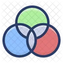 Interlocking Circles Diagram  Icon