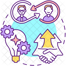 Internal and external innovation synergy Icon - Download in Colored ...
