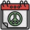 Internation Day Of Peace Peace Calendar Fly Dove Icon