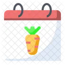 Carrot Food Calendar Icon