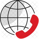 International Conference Call Communication Collaboration Icon