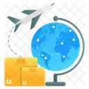 Global Delivery Global Logistics Worldwide Delivery Icon