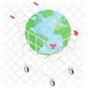 International Ecommerce Global Shopping Worldwide Shopping Icon
