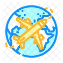Airplane Planet Map Icon