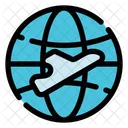 International Flight Travel Transportation Icon