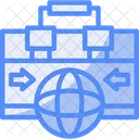 Globe Representing Global Icon