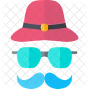 Face Gentleman Accessories Icon