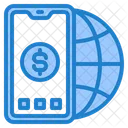 Mobile Phone Money Global Icon