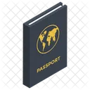 国際パスポート、ワールドワイドパスポート、搭乗券 アイコン