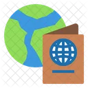 Passport Globe Vacation Icon
