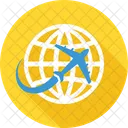 International Trip Airplane Globe Icon