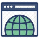 International Website Worldwide Website Global Webpage Icon