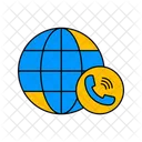 Callcenter Kundensupport Internationale Anrufe Symbol