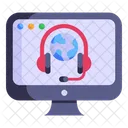 Globaler Support Internationaler Support Online Support Symbol