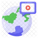 Internationaler Videochat  Symbol