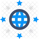 Globales Netzwerkv Internationales Netzwerk Globales Netzwerk Symbol