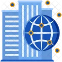 Internationaler Konzern Globaler Konzern Globales Geschaft Icon