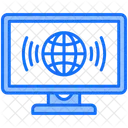 Internet Monitor Globe Icon