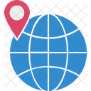 Globe Location Map Icon