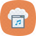 Internet Music Cloud Icon