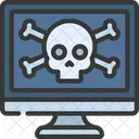 Internet Attack Cyber Attack Computer Screen Icon