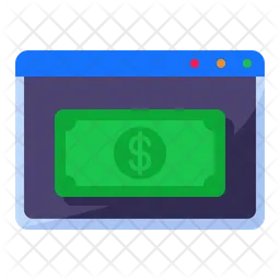 Internet Browser Dollar  Icon