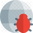 Internet Bug Globe Bug Bug Icon