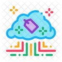 Label Internet Cloud Icon
