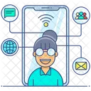Internet Communication Online Chat Mobile Network Icon