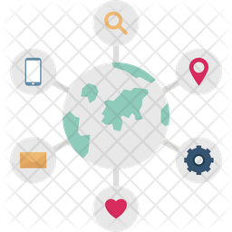 Internet Connected Devices Icon - Download in Flat Style