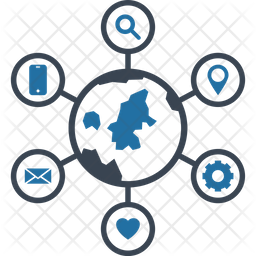 Internet Connected Devices Icon - Download in Flat Style