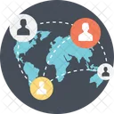 Global Connection Networking Icon