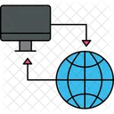 インターネット接続、ネットワーク接続、インターネット速度 アイコン