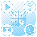 Internet Connection Global Connection Global Communication Icon