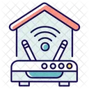 Internet Connection House Icon