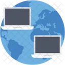 Globe Laptop Internet Icon