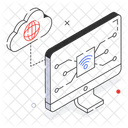 Internet Connection Isometric Icon Design Icon