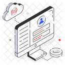 Internet Connection Isometric Icon Design Icon