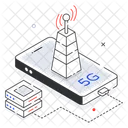 Internet Connection Isometric Icon Design Icon