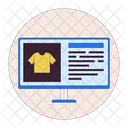 Small Business Internet Fashion Store Shirt Selling Via Web Platform Icon